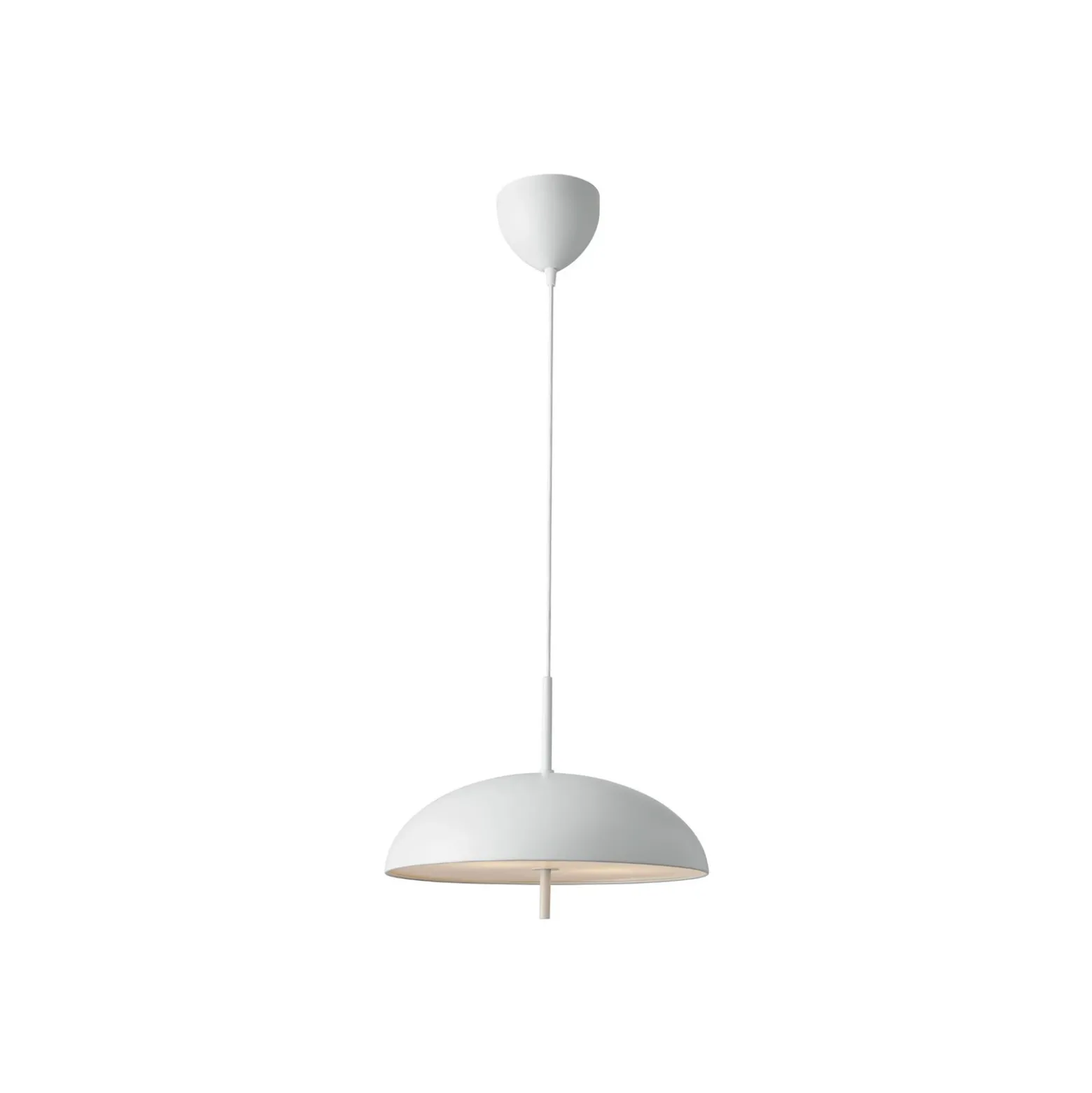 Lámpara colgante Versale, blanca, Ø 35 cm, metal, 2 x E27