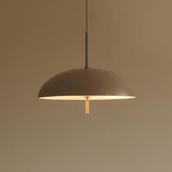 Lámpara colgante Versale, marrón, Ø 35 cm, metal, 2 x E27