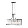 Lámpara colgante Victoria, negra, cristal, 78 cm, E27