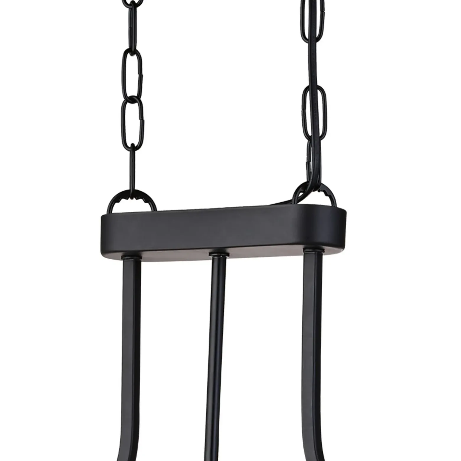 Lámpara colgante Victoria, negra, cristal, 78 cm, E27