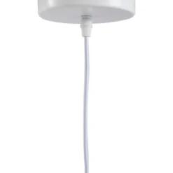 Lámpara colgante Vitore de Lindby, Ø 40 cm, textil, blanca