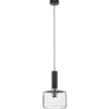 Lámpara colgante Viva, humo/negro/cromo, 1 luz