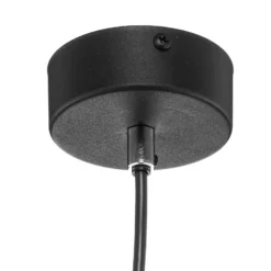 Lámpara colgante Viva, humo/negro/cromo, 1 luz