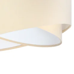 Lámpara colgante Vivien, bicolor, beige/blanco