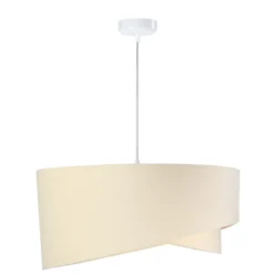 Lámpara colgante Vivien, bicolor, beige/blanco