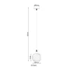Lámpara colgante Xia, Ø 14 cm, gris humo, cristal