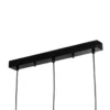 Lámpara colgante Yildo, longitud 65 cm, negro/cobre, metal