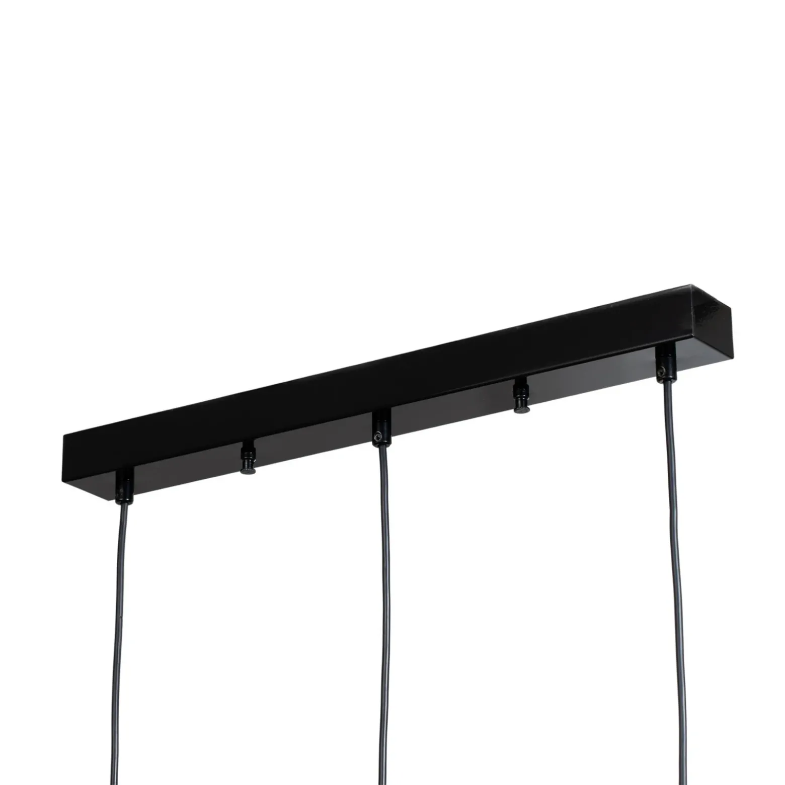 Lámpara colgante Yildo, longitud 65 cm, negro/cobre, metal