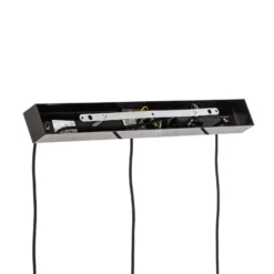 Lámpara colgante Yildo 6877 3 luces lineal negro/cobre