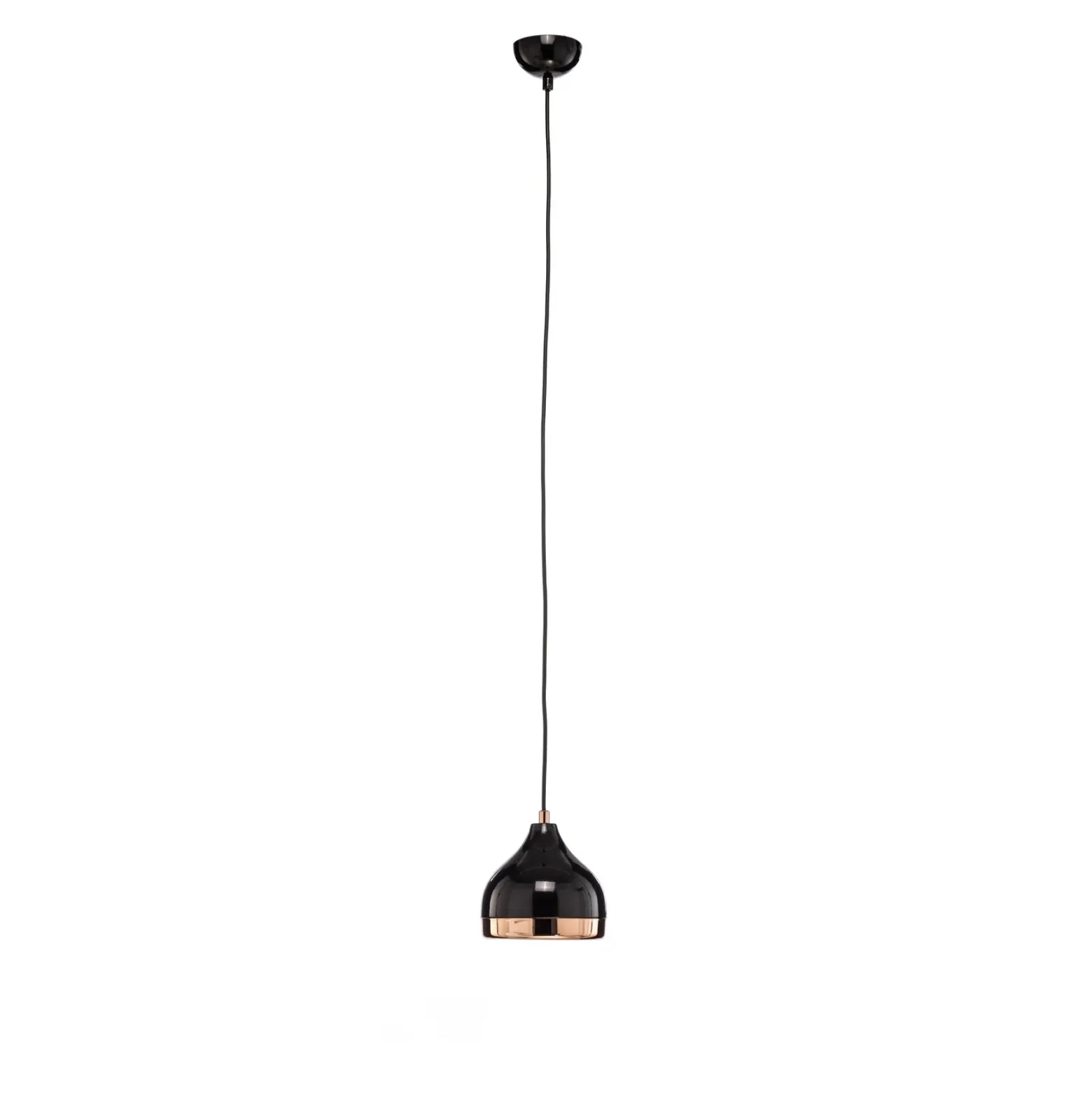 Lámpara colgante Yildo 6866 1 luz Ø17cm negro/cobre