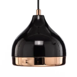 Lámpara colgante Yildo 6866 1 luz Ø17cm negro/cobre