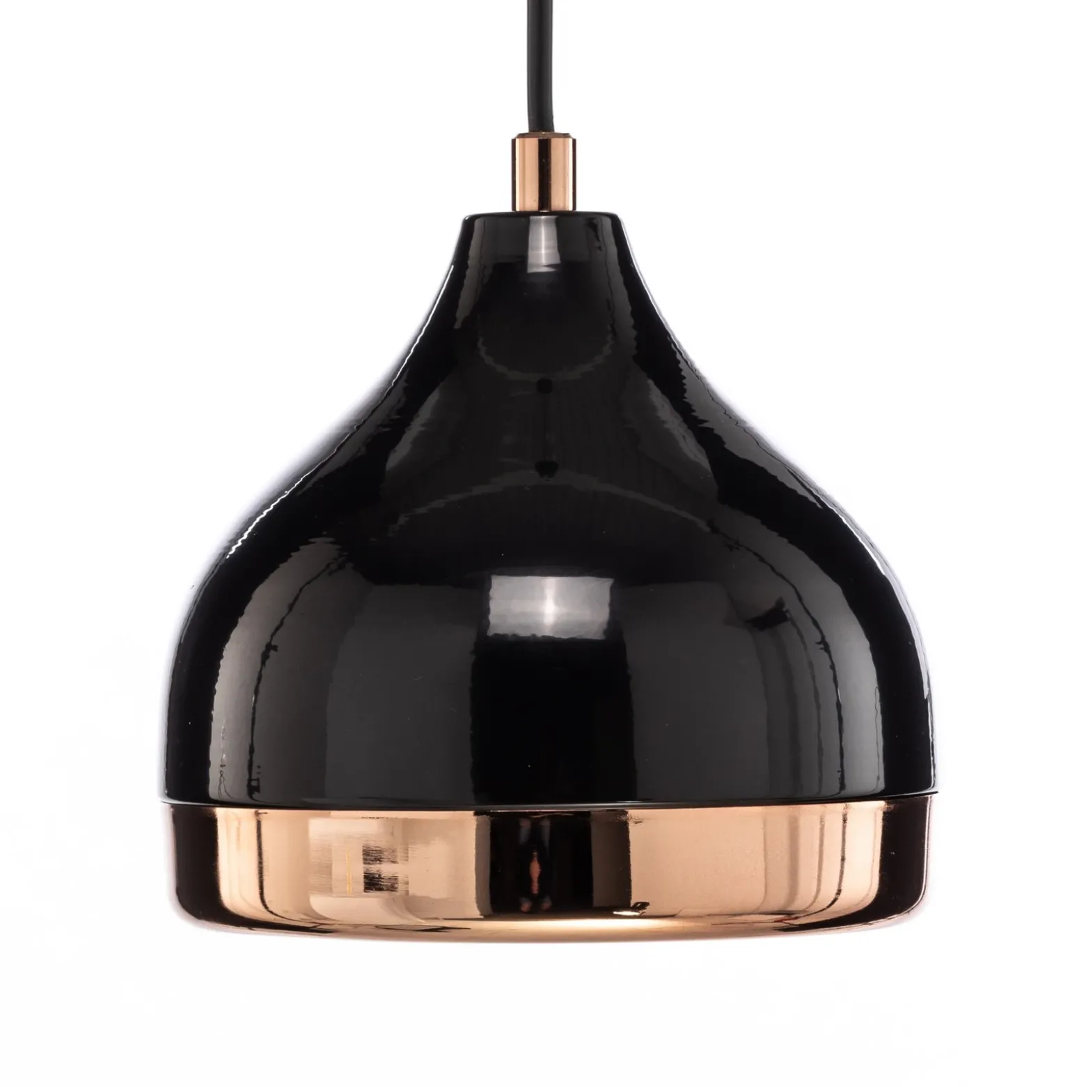 Lámpara colgante Yildo 6866 1 luz Ø17cm negro/cobre