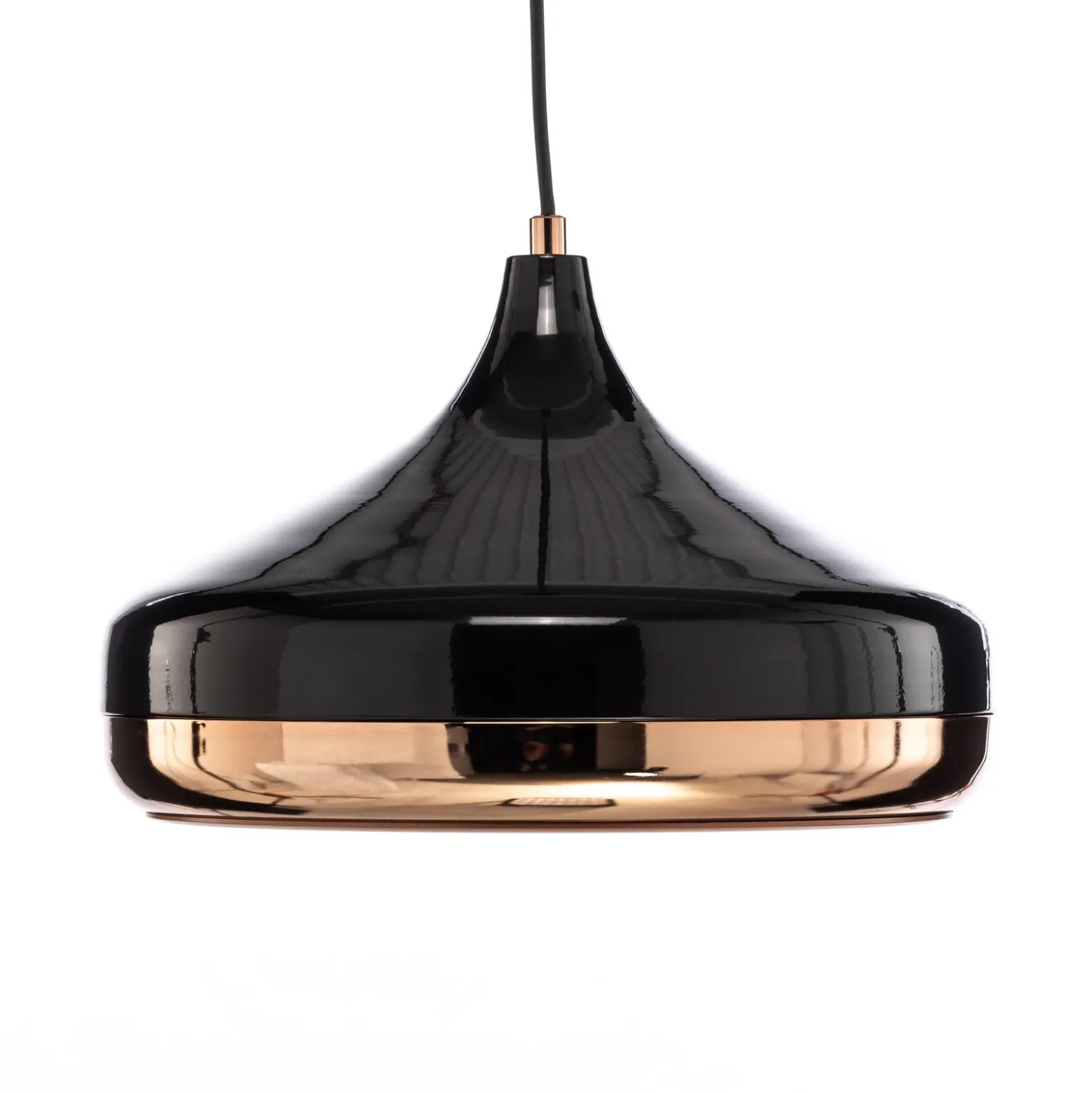 Lámpara colgante Yildo 253-S 1 luz Ø36cm negro/cobre