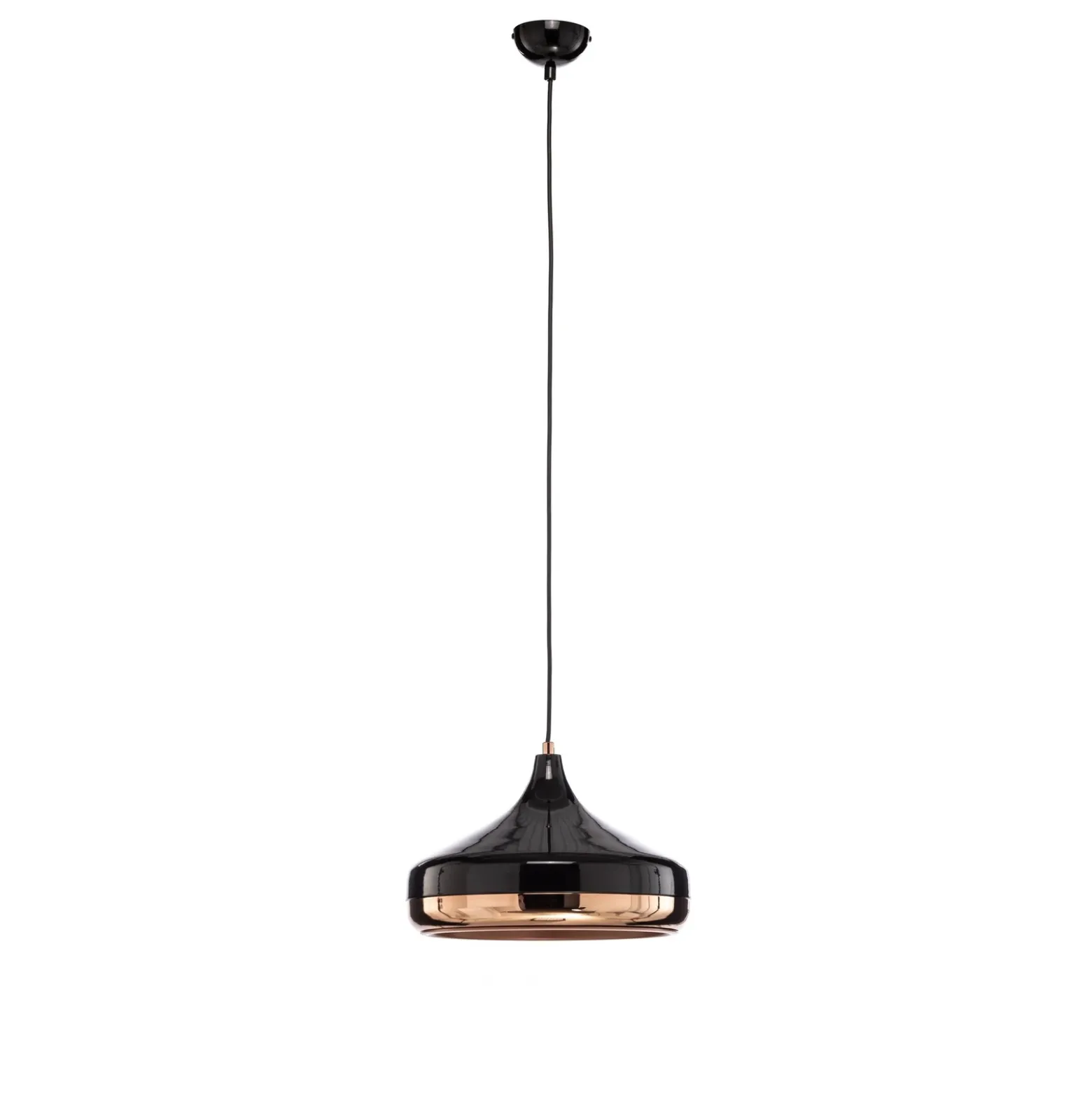 Lámpara colgante Yildo 253-S 1 luz Ø36cm negro/cobre