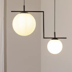 Lámpara colgante Zac, 2 luces, negro