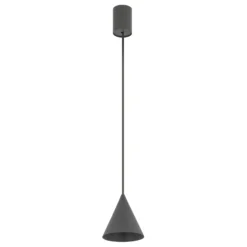 Lámpara colgante ZENITH, gris oscuro, Ø 11 cm, metal, GU10