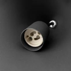 Lámpara colgante ZENITH, gris oscuro, Ø 11 cm, metal, GU10