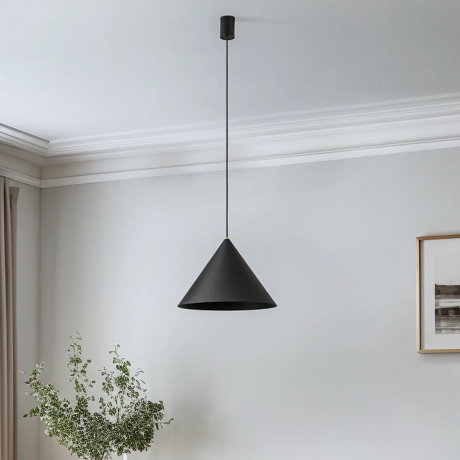 Lámpara colgante Zenith M, negro, Ø 35 cm