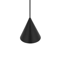 Lámpara colgante ZENITH, negra, Ø 11 cm, metal, GU10