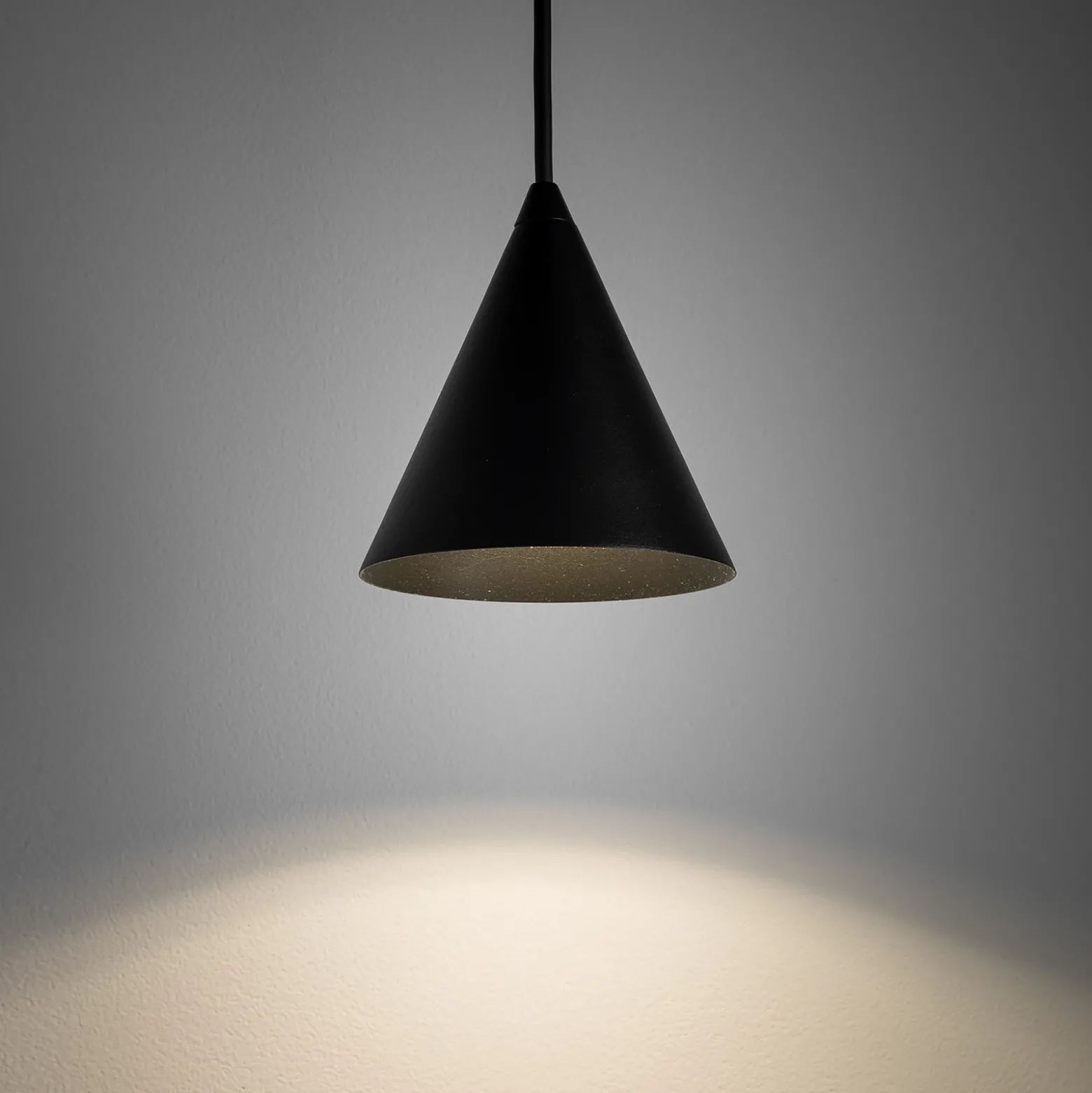 Lámpara colgante ZENITH, negra, Ø 11 cm, metal, GU10