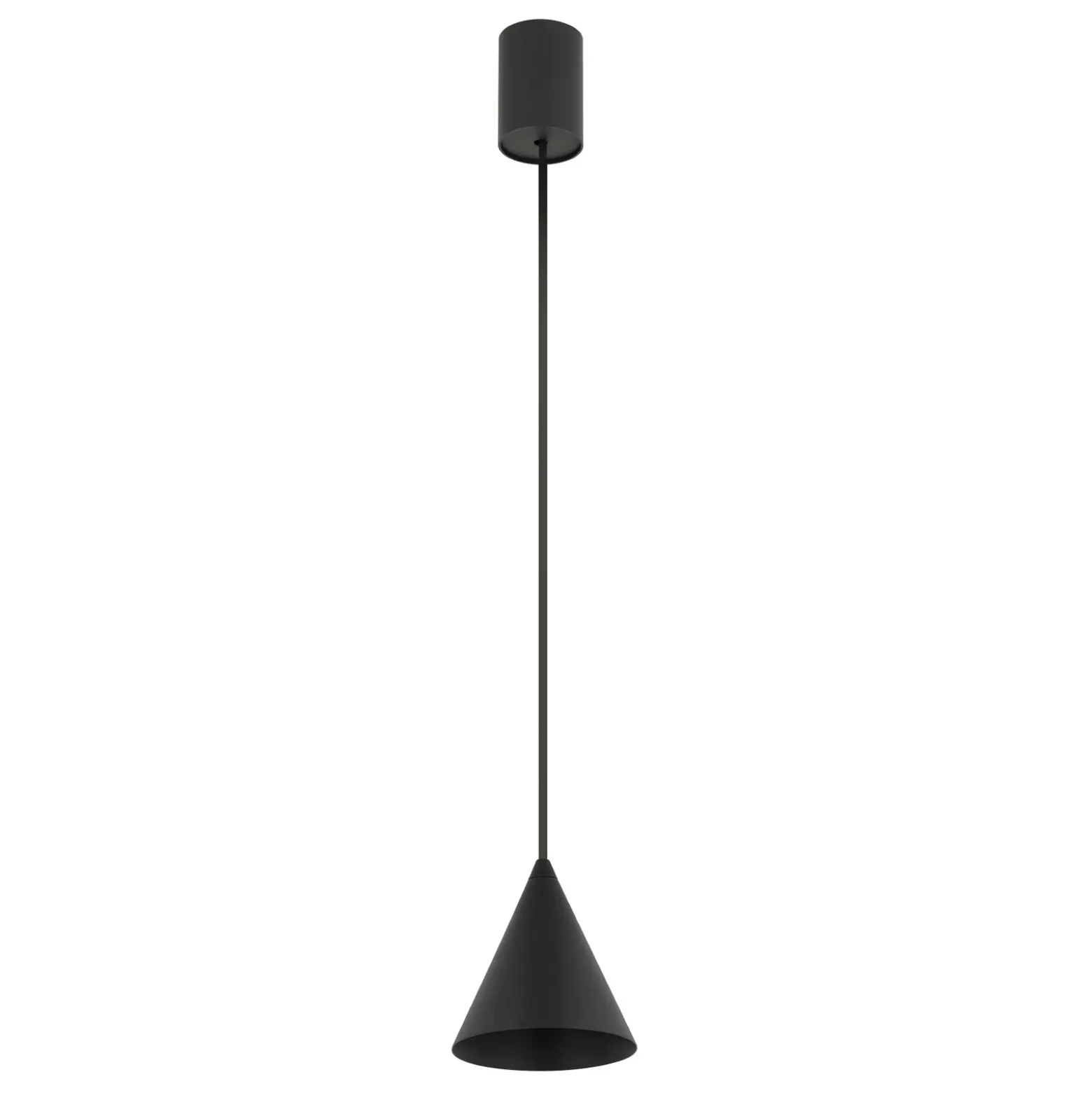 Lámpara colgante ZENITH, negra, Ø 11 cm, metal, GU10