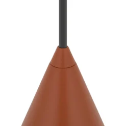 Lámpara colgante ZENITH, terracota, Ø 11 cm, metal, GU10