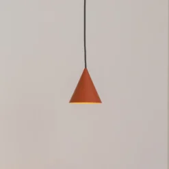 Lámpara colgante ZENITH, terracota, Ø 11 cm, metal, GU10