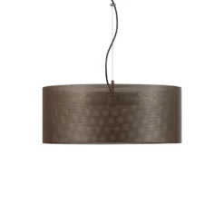 Lámpara colgante Zofia, marrón café, metal, Ø 50 cm, 3 luces, E27