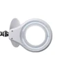 Lámpara con lupa LED MAULsource, blanca, 51 cm, atenuable