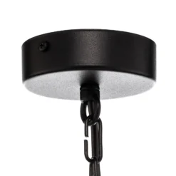 Lámpara de araña Ampli, negro/dorado, 8 luces