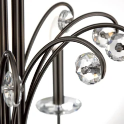 Lámpara de araña Ariane, níquel, Ø 92 cm, cristal, 10 luces.