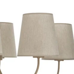 Lámpara de araña Candi, beige/arena, 6 luces, Ø 85 cm, E27
