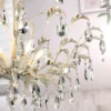Lámpara de araña Cesta, 5 luces con cristales