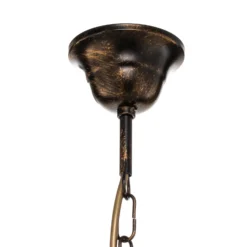 Lámpara de araña Collana metal 6 luces bronce