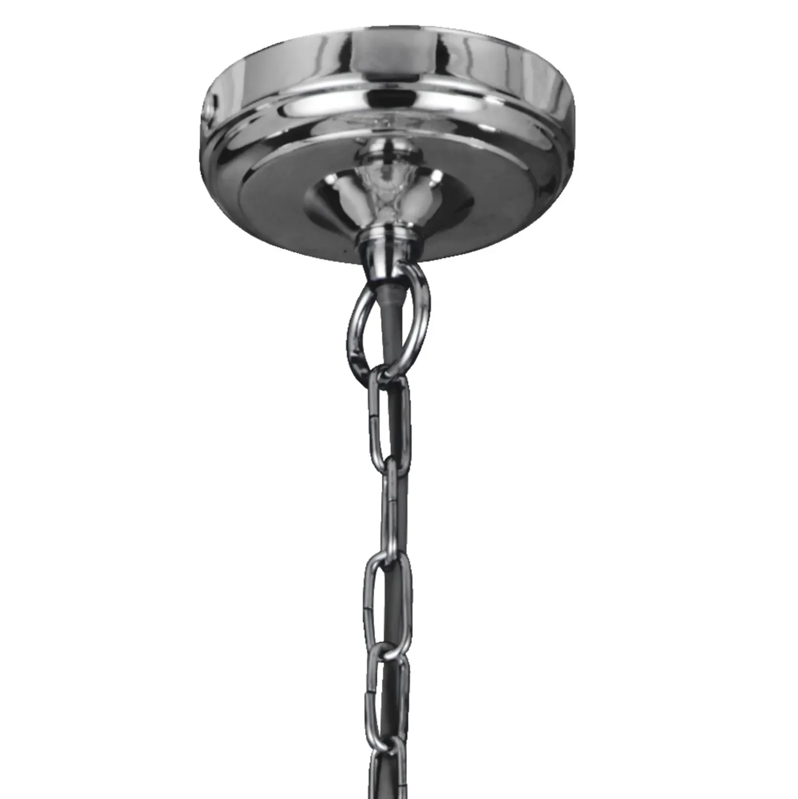 Lámpara de araña de cristal Versalles cromo 55 cm