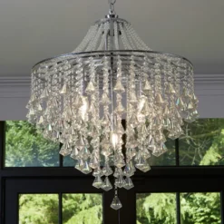 Lámpara de araña Dorchester, cristal, 5 luces, Ø 64 cm, E14