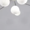 Lámpara de araña Erich de Maytoni, vidrio/metal color níquel, 12 luces