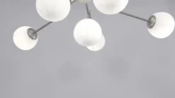 Lámpara de araña Erich de Maytoni, vidrio/metal color níquel, 12 luces