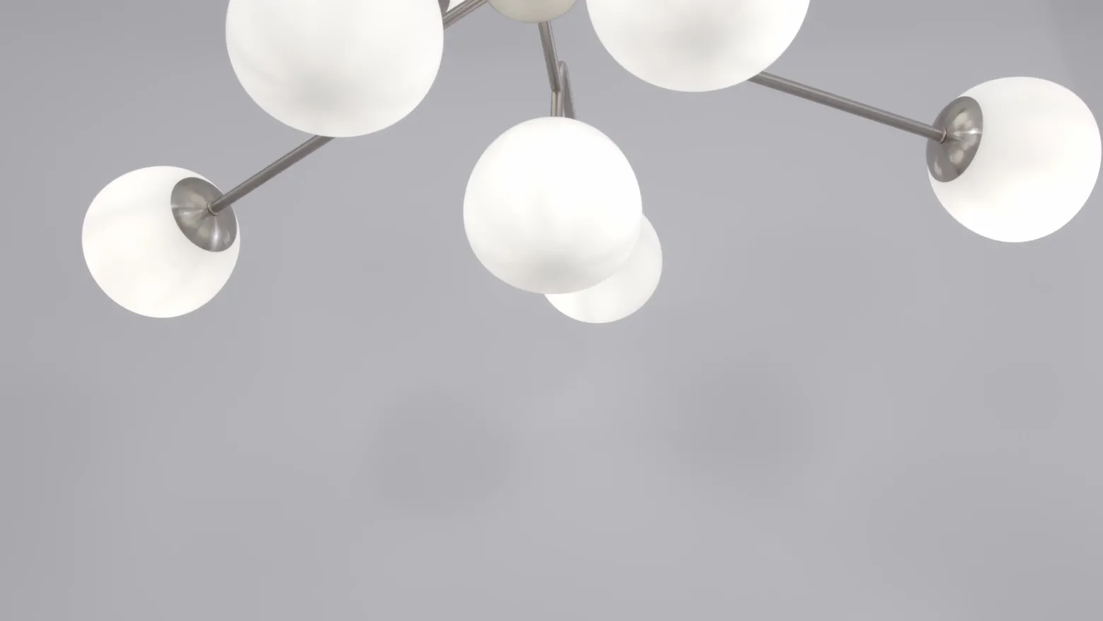 Lámpara de araña Erich de Maytoni, vidrio/metal color níquel, 12 luces