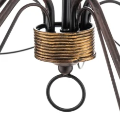 Lámpara de araña Fiamma Marrone 5 luces sin pantallas