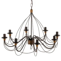 Lámpara de araña Fiamma Marrone 8 luces sin pantallas
