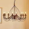 Lámpara de araña Fiamma Marrone 8 luces sin pantallas