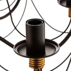 Lámpara de araña Fiamma Marrone 8 luces sin pantallas