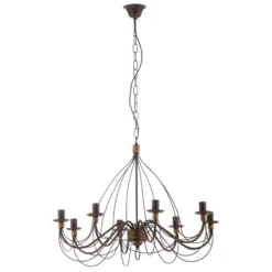 Lámpara de araña Fiamma Marrone 8 luces sin pantallas
