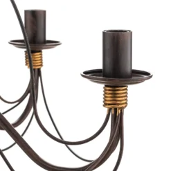 Lámpara de araña Fiamma Marrone 5 luces sin pantallas