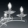 Lámpara de araña ICARO con cristal 8 luces, oro