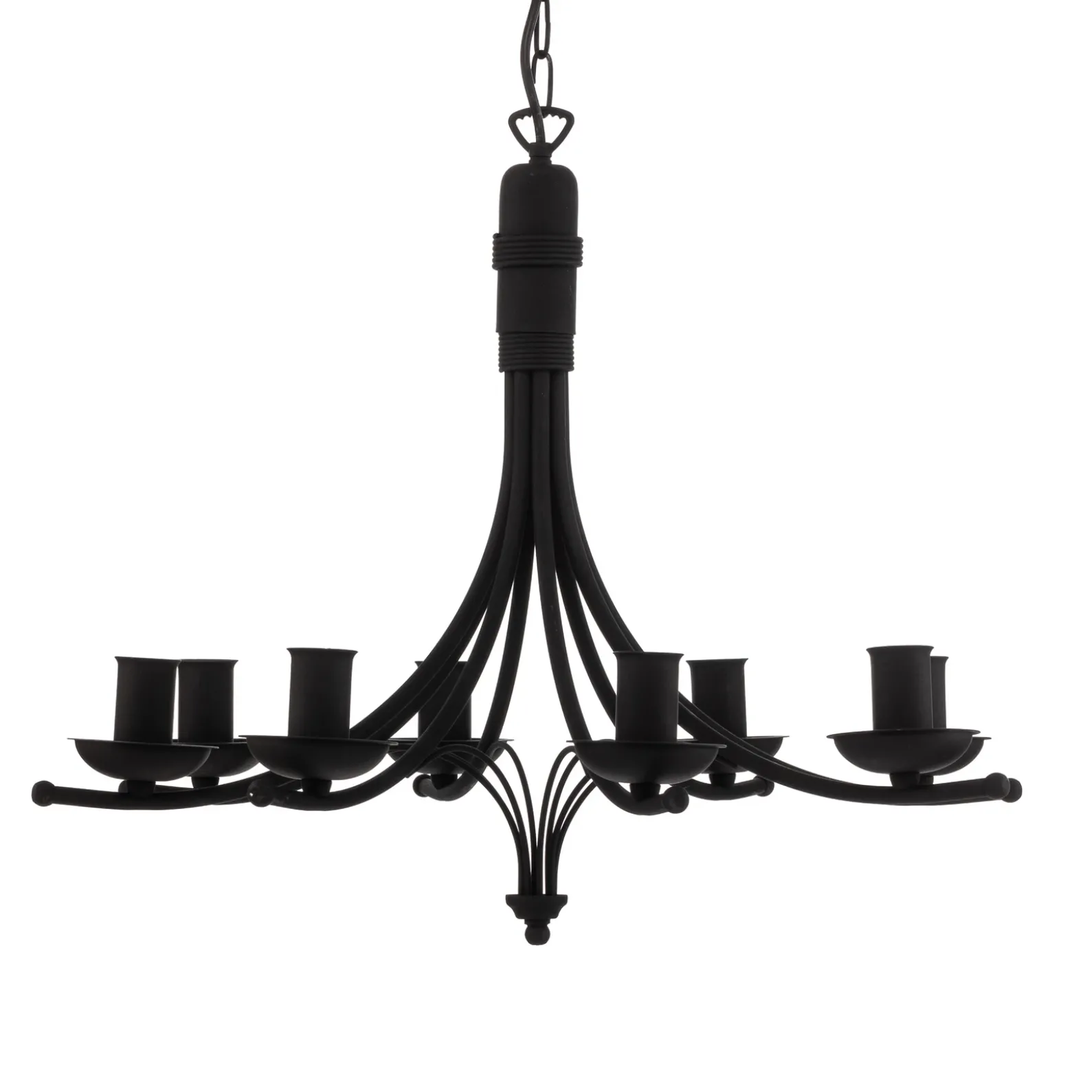 Lámpara de araña Kandela, 8 luces, negro