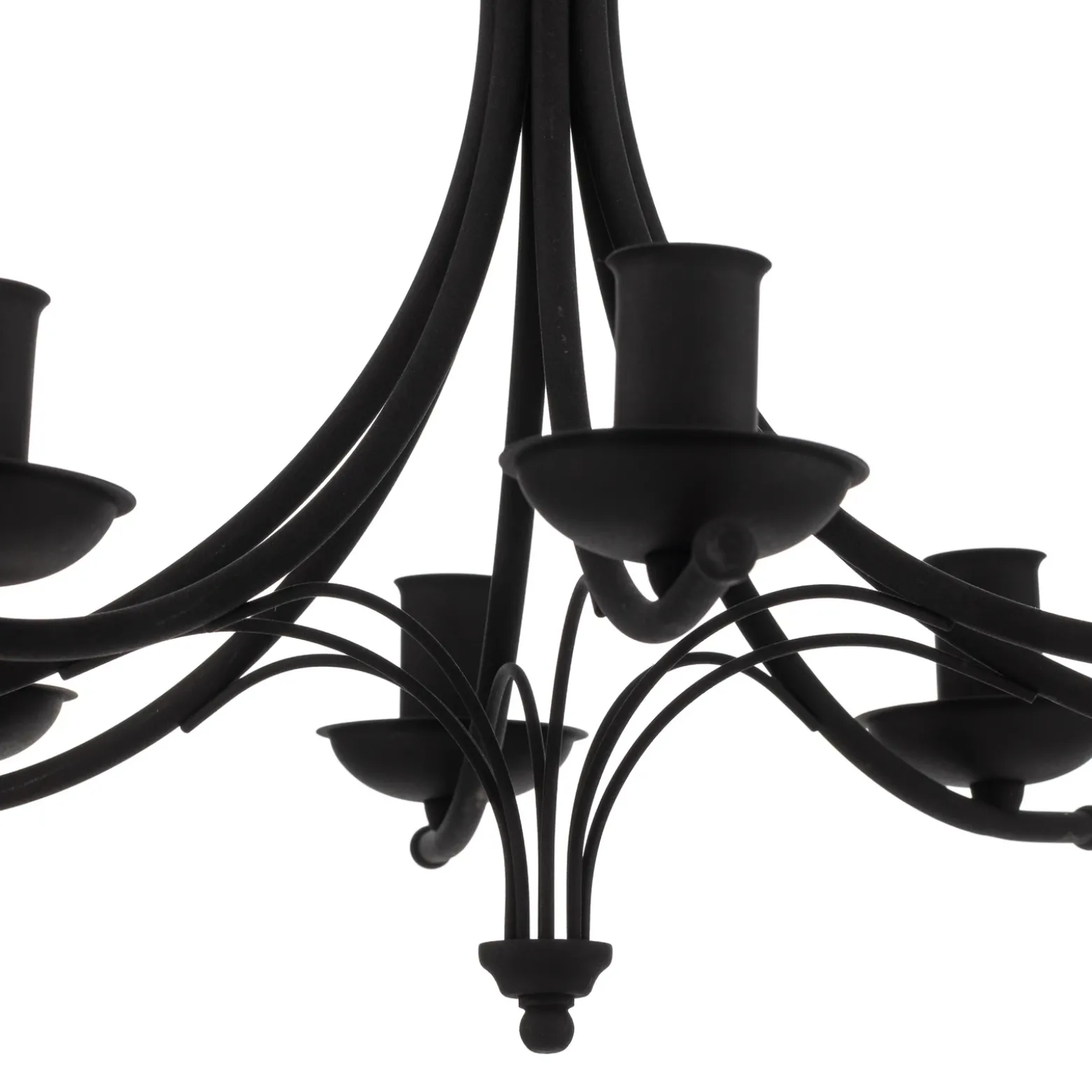 Lámpara de araña Kandela, 8 luces, negro