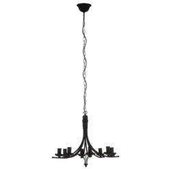 Lámpara de araña Kandela, 8 luces, negro