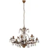 Lámpara de araña Karen de 8 luces de bronce